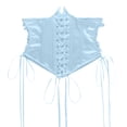 thumbnail image 5 of Yuyuzo Women Vintage Chiffon Dress Flare Sleeve Drawstring off Shoulder Tiered Ruffle Medieval Short Dresses, 5 of 5