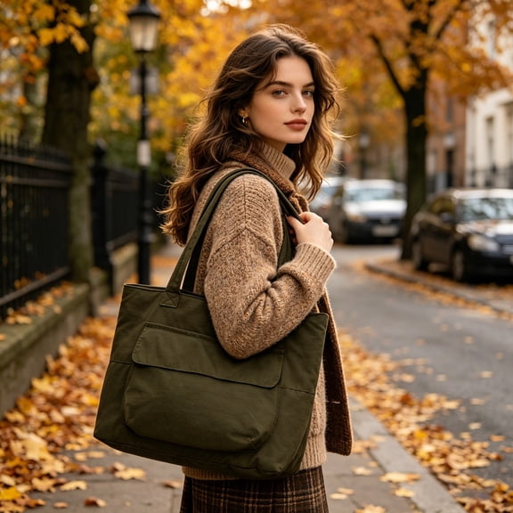 Amzcrzy Sac à Bandoulière Sac Fourre-Tout Léger pour Femmes Grande Capacité Sac à Bandoulière Déperlant Grand Sac pour le Trajet Travail Étudiant Usage Scolaire Rangement d'Ornements Bacs de Rangement Sacs de Rangement