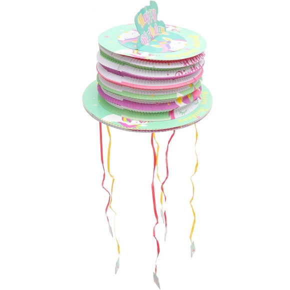 LEEYNEER Birthday Party Pinata Toy Pull String Unicorn Shape Festive Design 1Pack 29.48x10.61x10.61in