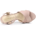 thumbnail image 4 of BLISSFUL STEP Women's Strap Platform Chunky Heel Slingback Sandals, 4 of 6