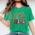 thumbnail image 1 of Meichang Mama Chemises pour Femmes Rétro à Fleurs Mama à Lettres Imprimées T-Shirt Fête des Mères Manches Courtes Col Rond T-Shirt Graphique Maman T-Shirt Décontracté Hauts, 1 of 7