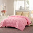 thumbnail image 4 of Evolive All Season Pre Washed Soft Microfiber White Goose Down Alternative Comforter (Pink, Full/Queen), 4 of 4