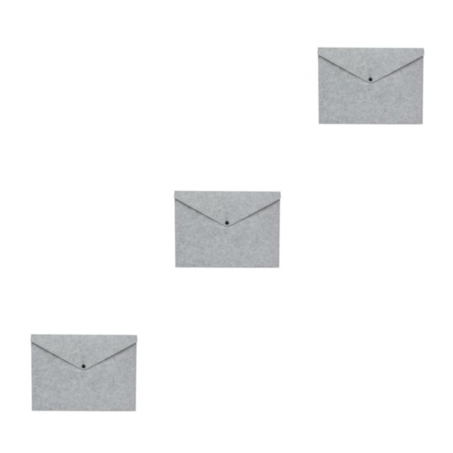 Baohd File Document Bag Artists Crafters And Sewers Stay Organized Durable Felt light grey 3Set