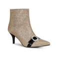 thumbnail image 1 of Unique Bargains Rhinestones Pointed Toe Stiletto Heel Glitter Ankle Boots for Women Gold (Size 9), 1 of 4