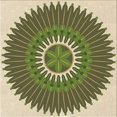 thumbnail image 1 of Ahgly Tapis d'Intérieur Lavable en Machine Carré Transitionnel Brun Gingembre Vert, 8 Pieds Carré, 1 of 7