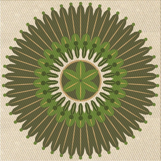 Ahgly Tapis d'Intérieur Lavable en Machine Carré Transitionnel Brun Gingembre Vert, 8 Pieds Carré