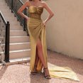 thumbnail image 2 of EQWLJWE Robes d'Été pour Femmes 2023 Robe Unie Coréenne en Velours Soutien-Gorge Aguichant Robe de Soirée Robe Longue Liquidation Robes pour Femmes, 2 of 9