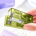 thumbnail image 4 of YYV Mini Clear Transparent Stapler Portable Handheld Stapler with 1000 Staples One-Finger Use Compact Desktop Stapler for School Office Home Clear Design Durable Practical Stationery Tool, 4 of 6