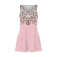 thumbnail image 4 of Pisexur Robe d'Été pour Femme, Plage, Décontractée, Sans Manches, Midi, Imprimé Floral, Débardeur, Ample, Robe Soleil avec Poche, P-2TG, 4 of 6