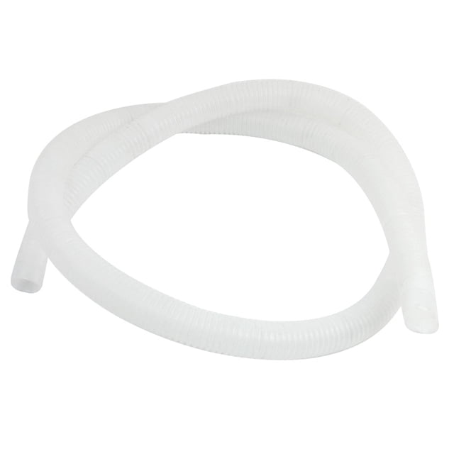 Unique Bargains White Plastic Air Conditioner Drain Pipe Water Hose, 1 meter long, designed for efficient water drainage. Made of durable white plastic, it features a pipe diameter of 19.5mm (0.77 inches) and a total length of 1 meter (3.3 feet). The connecting hole has an inner diameter of 16mm (0.63 inches) and an outer diameter of 18mm (0.71 inches). Ideal for replacing old or broken air conditioner drain hoses.