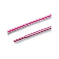 thumbnail image 4 of INSPIRE CHIC Unisex Round Rope Dual Colored Striped 1/5 Thick Boot Shoelace 70cm / 27.55" White Fuchsia, 4 of 4