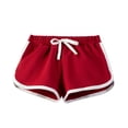thumbnail image 1 of Girls Flowy Athletic Shorts New Girls Athletic Shorts Active Performance Shorts Kids Summer Sports Shorts Running Yoga Shorts with Drawstring Wine 9 Years, 1 of 3