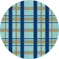 thumbnail image 1 of Ahgly Company Machine Washable Indoor Round Transitional Tiffany Blue Area Rugs, 3' Round, 1 of 7