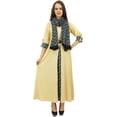 thumbnail image 3 of Bimba Robe Kurta Indienne en Rayonne Beige avec Foulard Kurti - 12, 3 of 9