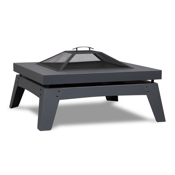 Real Flame Canada Breton Modern Steel Metal Burning Fire Pit in Gray Finish