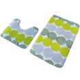 thumbnail image 1 of 2pcs/set Soft Microfiber Bath Mats Sets Non Microfiber Bath Slip U Shape Bath Carpet Set, 1 of 7