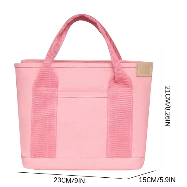 Agiferg Fashion Canvas Bag Tote Bag Storage Bag Multi-Pocket Handbag Handle Bag