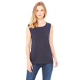 thumbnail image 1 of Bella Canvas Womens Flowy Scoop Blended Muscle Tank, L, Midnight, 1 of 3