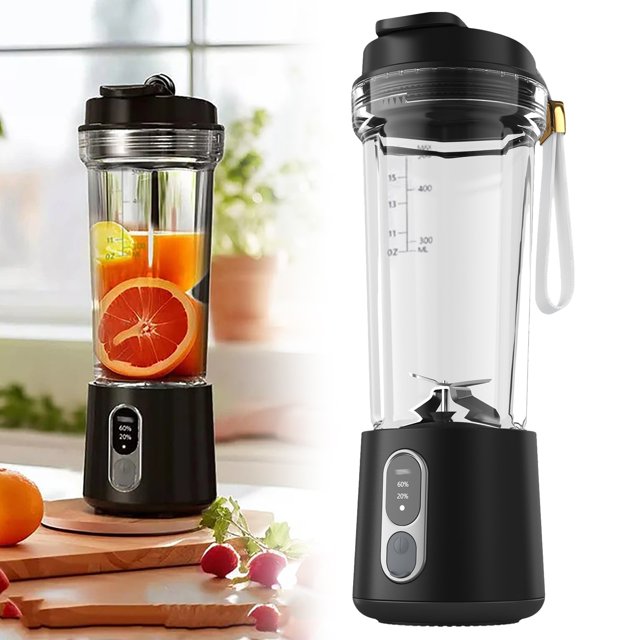 HUASHENG Portable Juicer Cup Coffee Grinder Juicer Large Capacity Outdoor Juicer Cup Portable Small USB Charging Juicer Coffee Grinder Juicer Large Capacity O