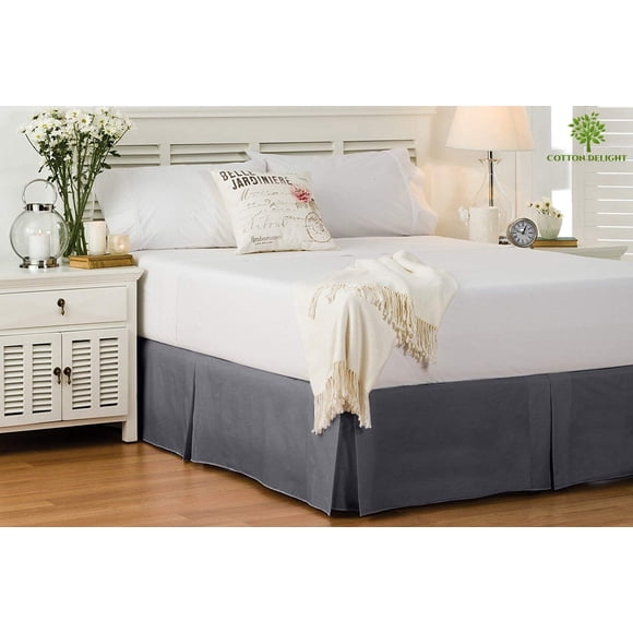 Jupe de Lit en Coton 100 % Coton Biologique, 800 Fils, Coupe Ajustée Haut de Gamme, Jupe de Lit 1 Pce, Toutes Tailles et Hauteurs de Retombée