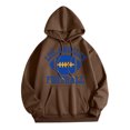 thumbnail image 1 of WEAIXIMIUNG Sweat-Shirt Surdimensionné pour Femmes Plus 3TG Sweat à Capuche Décontracté Col Rond Imprimé Lettre Football de Ville, 1 of 3