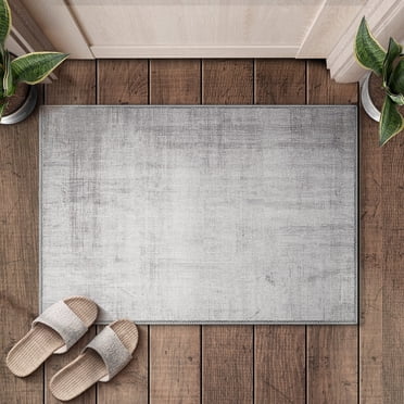 Sorbus 2x3 Welcome Mat Rug for Entryway, Machine Washable, Non-Slip, Vintage Rug - Low Pile Non-Shedding Indoor Rugs - Soft Carpet Throw Rugs with Rubber Backing