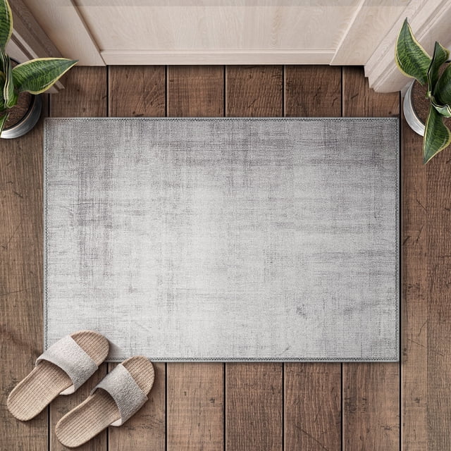 Sorbus 2x3 Welcome Mat Rug for Entryway, Machine Washable, Non-Slip, Vintage Rug - Low Pile Non-Shedding Indoor Rugs - Soft Carpet Throw Rugs with Rubber Backing