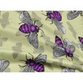 thumbnail image 5 of oneOone Rayon Pale Yellow Fabric Floral & Bee Sewing Craft Projects Fabric Prints By Yard 56 Inch Wide, 5 of 5