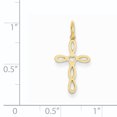 thumbnail image 2 of Charme Croix en Or Jaune 14K Conçu au Laser, 2 of 2