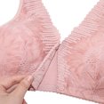 thumbnail image 4 of B91xZ Bralettes Sans Couture Triangle Côtelé pour Femmes, Rose 40, 4 of 5