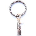 thumbnail image 1 of RKSTN Keychain Bracelet en Cuir Tendance Mode Grand avec Pompon Bague Ronde Keychain Bijou Wristban Keychain, 1 of 2