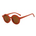 thumbnail image 1 of Penkiiy Cute Round Polarized Sunglasses for Kids Girls Boys UV400 Protection Beach Holiday Red wine, 1 of 5