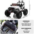 thumbnail image 3 of VOLTZ TOYS Lifted Monster Jeep Style 24V 2-Seater Kids Ride-On Off-Road Car Truck, 4WD Motorized Toy Vehicle with Parent Remote Control, Leather Seat, EVA Tires, White, 3 of 7