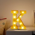thumbnail image 4 of TopLLC Christmas Decor LED Letter Lights Sign Light Up For Home Party Wedding Decoration Light Up Letters Alphabet Letter Sign Battery Powered For Christmas Birthday Party Decoration warning light, 4 of 4