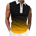 thumbnail image 1 of Plebaso Tank Tops for Men Casual Quarter Zip Collared Tee Shirts Sleeveless Gradient Color Fashion Shirts, 1 of 4