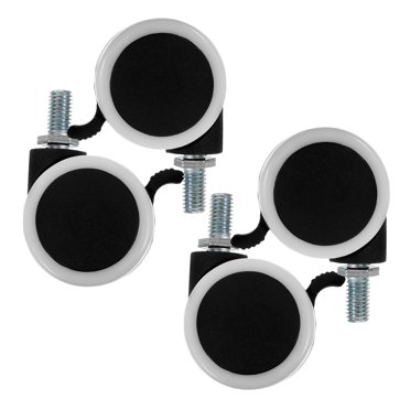 USHOBE 4 Pcs Roulettes de Meubles en Nylon Silencieuses à Roulettes Noires pour Lit de Bébé
