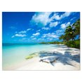 thumbnail image 2 of Design Art Tropical Beach with Palm Shadows Large Seashore Canvas Art Print, 2 of 3