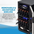 thumbnail image 4 of Newair Freestanding 28 Bottle Dual Zone Compressor Wine Fridge in Stainless Steel, Adjustable Racks and Exterior Digital Thermostat, 4 of 13