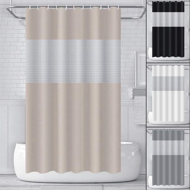 Xihbxyly Shower Curtain For Bathroom Modern Shower Curtain Winter In Bath 71x71 Inches Long Shower Curtains Set , Hotel Style With Translucent Top Window