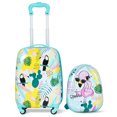thumbnail image 1 of Patiojoy 2PC Kid Luggage Set 12" Backpack & 16" Rolling Trolley Suitcase ABS for Travel, 1 of 8