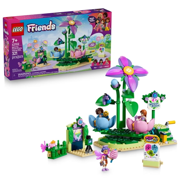LEGO Friends Spinning Flower & Fairy Teacup Ride - Building Toy for Girls & Boys, Ages 7+ - Toy Figures & Playset for Kids - Includes 3 Minidolls - Gift for Birthdays - 42702