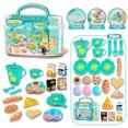 thumbnail image 1 of Kids Afternoon Tea Pretend Play Set – Kitchen Tableware, Tea & Food Toys with Storage Case, 1 of 8