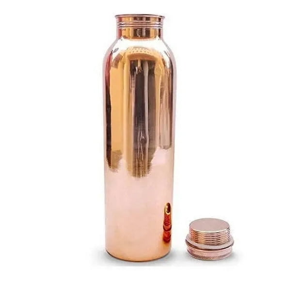 Bouteille d'Eau en Cuivre Traveler's, Étanche, Sans Articulations, Ayurvédique 900 ml 32 Oz