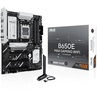 ASUS B650E MAX GAMING WIFI - Carte Mère - ATX - Socket AM5 - Chipset AMD B650 - USB-C 3.2 Gen2, USB 3.2 Gen 2, USB 3.2 Gen 1 - LAN Gigabit 2,5, Wi-Fi 6E, Bluetooth - Graphiques Intégrés (CPU Requis)