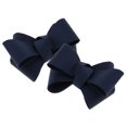 thumbnail image 1 of Esquirla 2PC Bowknot Shoe Buckle Removable High Heel Shoe Clips Charms Bridal Wedding Dark Blue, 1 of 8
