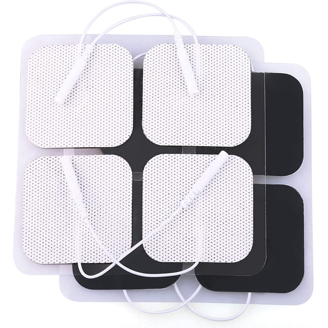 Tampons d'Électrode, 20 Pcs, Tampons de Remplacement d'Unité 2”x2?? pour Électrothérapie, Machine de Stimulation Musculaire EMS, Réutilisables
