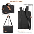 thumbnail image 2 of ESTARER 3 In 1 Laptop Bag for Men, 17-17.3 Inch Laptop Backpack Computer Satchel Bag for Work/Travel/Business, Convertible Backpack Briefcase Water resista, 2 of 6