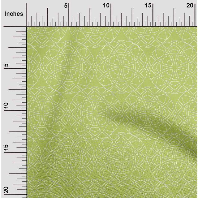 oneOone Polyester Lycra Fabric Shapes Geometric Sashiko Printed Craft Fabric BTY 56 Inch Wide
