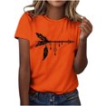 thumbnail image 1 of Dadaria Chemise Orange pour Femmes Hauts Manches Courtes T-Shirt Col Rond Attrape-Rêves d'Été Blouses TG, 1 of 6