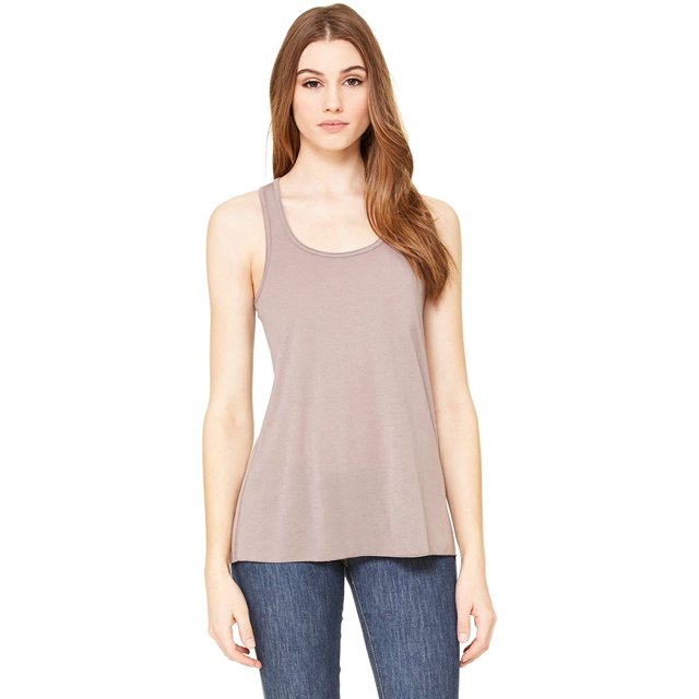 Bella Canvas Ladies Flowy Racerback Tank - White - XS - Style B8800 - Original Label